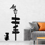 Wallity Where To Go ? Escultura de pared metálica negra